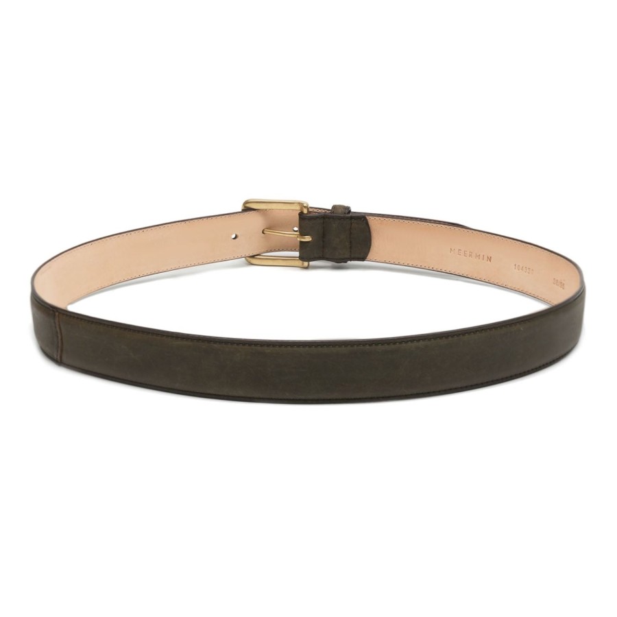 Meermin 104336 - Caper Green Waxy Shell Cordovan | Men Belts