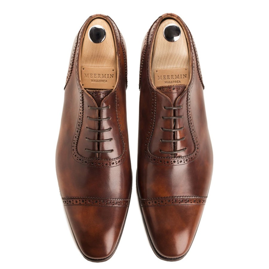 Meermin 101565 - Cognac Museum Calf - E | Men Oxfords
