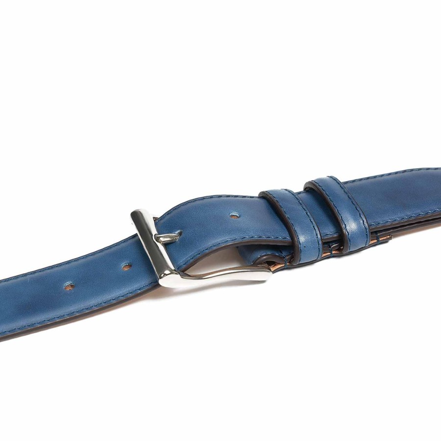 Meermin 104235 - Navy Museum Calf | Men Belts